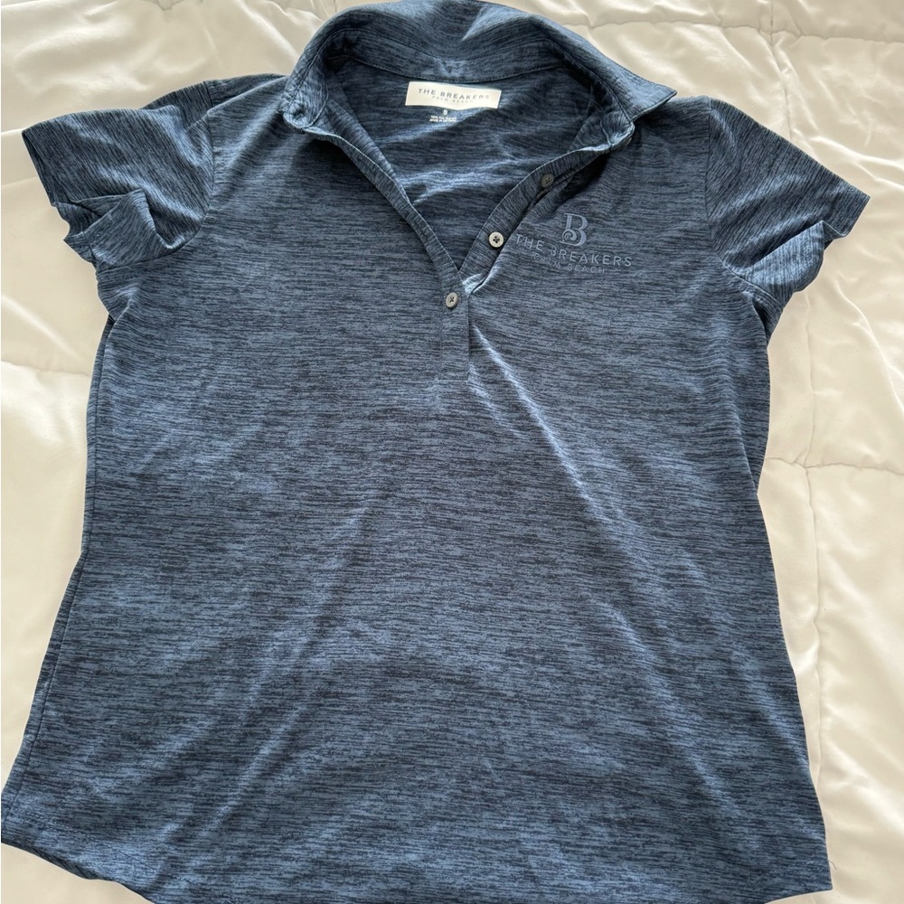 The Breakers Women's Blue Short Sleeve Polo Shirt